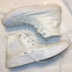 all white high top converse